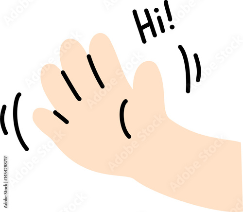 Hello Emoji With Fair Skin Tone
