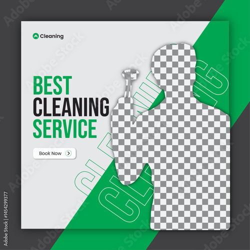 Cleaning service social media post design