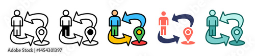Position multiple icon