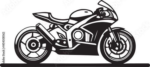 Motorcycle art silhouette vector design illustration.