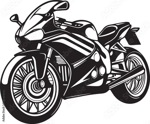 Motorcycle art silhouette vector design illustration.
