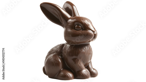 Obraz na płótnie chocolate easter bunny isolated on white or transparent png w salonie