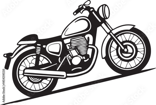 Motorcycle art silhouette vector design illustration.