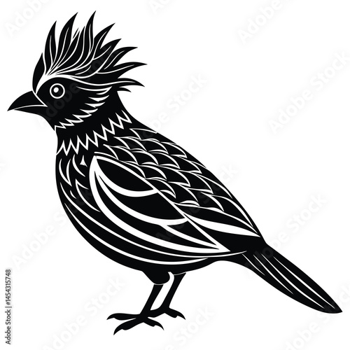 Minimalist Black and White Bird Silhouette