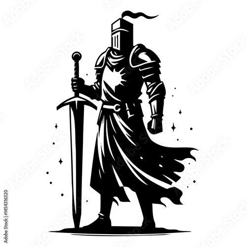 Medieval Knight: A Majestic Warrior in Shining Armor