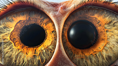 Close Up Owl Eyes Macro Photography