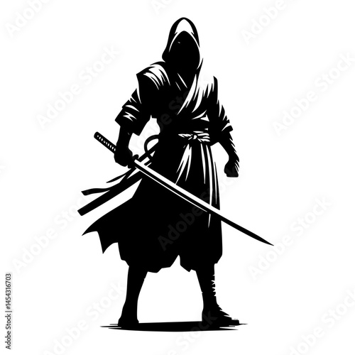 Shadowy Samurai: A Black and White Masterpiece of Japanese Martial Arts