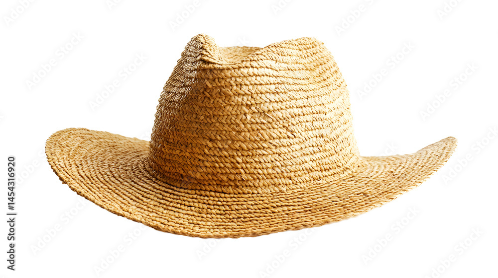 straw hat isolated on white or transparent png