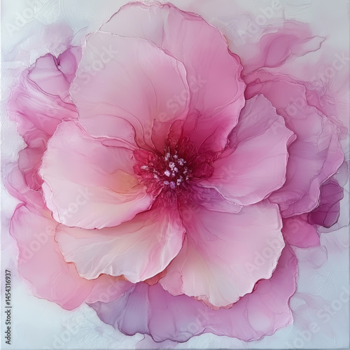 Alcohol Ink Art Pale Pink