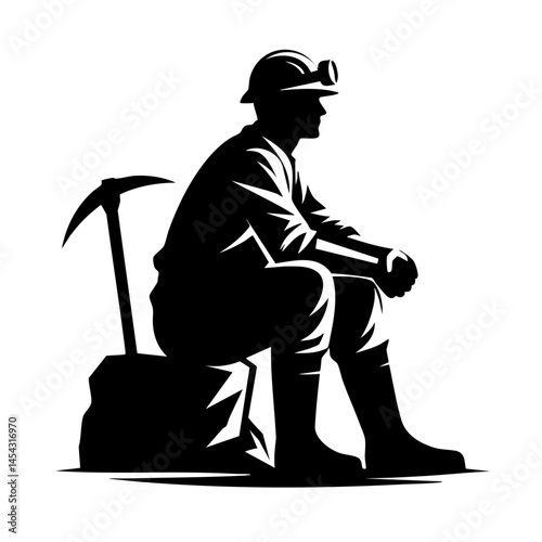 Coal Miner Silhouette: A Powerful Image of Industry and Labor