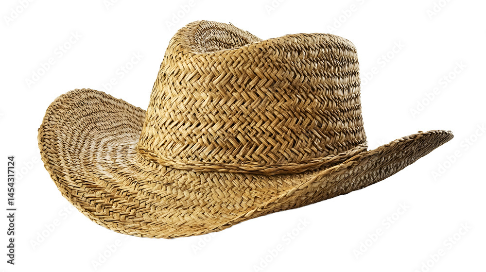 straw hat isolated on white or transparent png