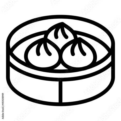 Dimsum icon. Vector line icon