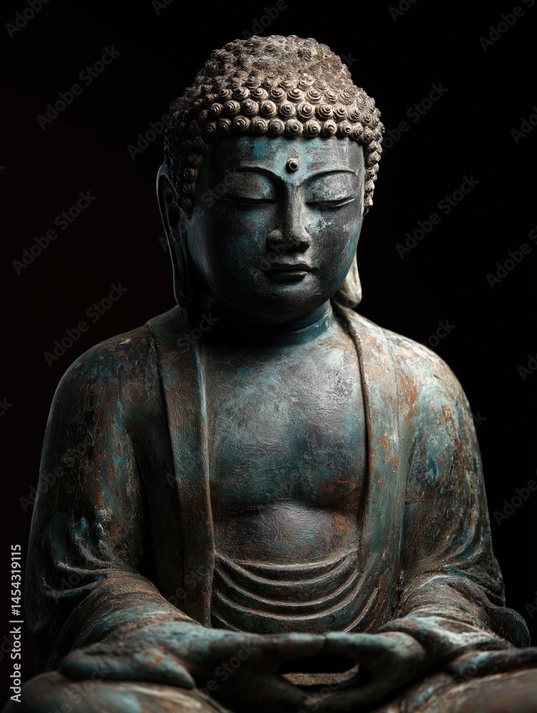 custom made wallpaper toronto digital Serene full-body portrait of Buddha, embodying wisdom and tranquility