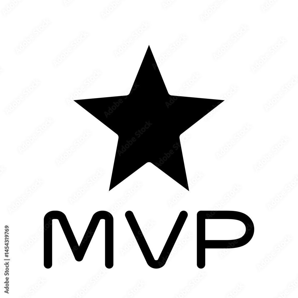 Obraz premium MVP Glyph icons 
