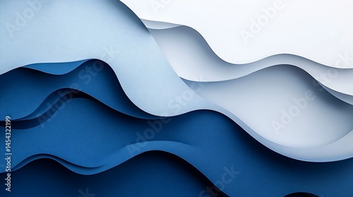 Abstract minimalist gradient paper art creating ethereal layered effect