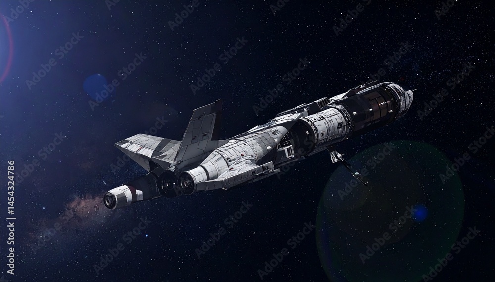 Obraz premium deep space, space aircrafts