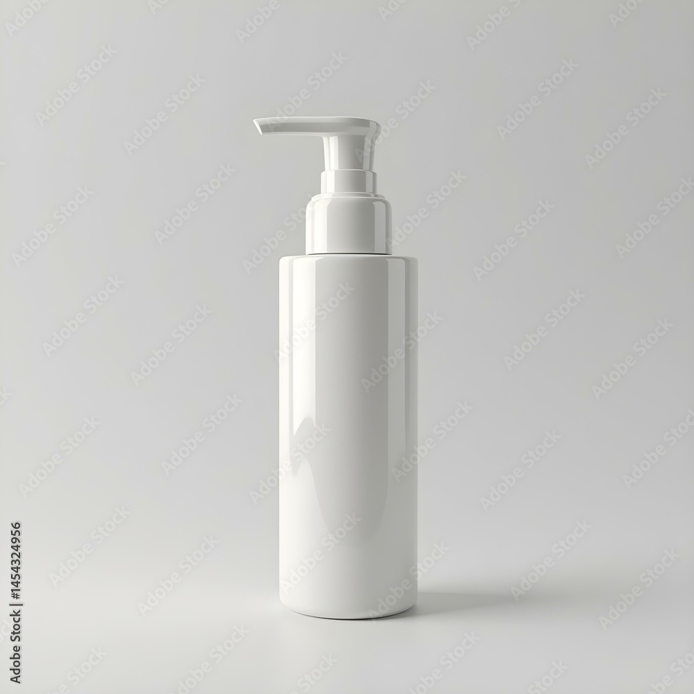 Airless Pump Bottle Mockup with Transparent Walls – Isolated Cosmetic Packaging Design Airless Pump Bottle Mockup with Transparent Walls – Isolated Cosmetic Packaging Design