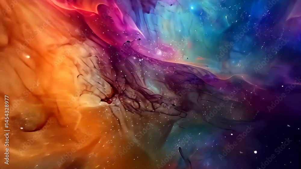Colorful Cosmic Nebula Space Cloud Animation Colorful Cosmic Nebula Space Cloud Animation
