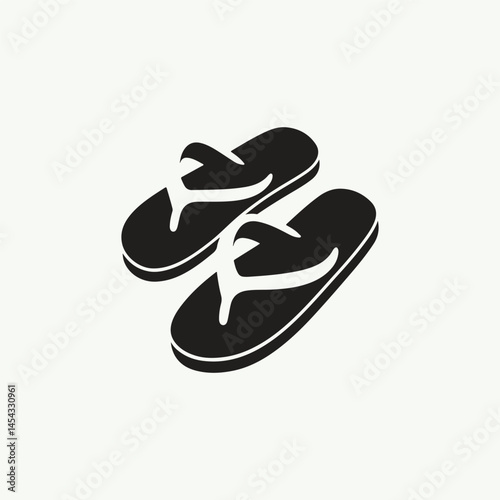 silhouette of flip flop