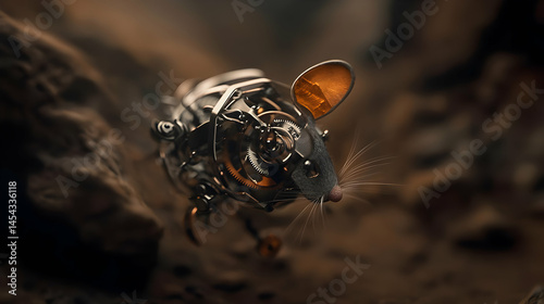 Steampunk Rat In Motion