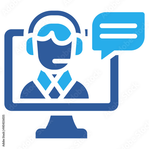 Online Help Blueprint Icon
