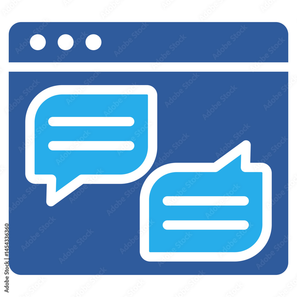 Web Chat Blueprint Icon Web Chat Blueprint Icon