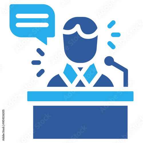 Speech Blueprint Icon