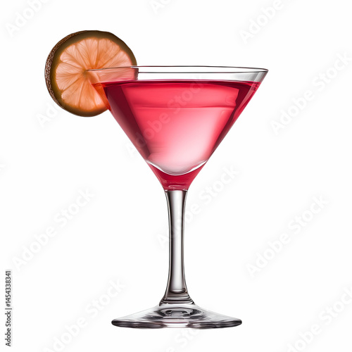 Wallpaper Mural Cosmopolitan Cocktail:  A classic Cosmopolitan cocktail, a refreshing blend of vodka, triple sec, cranberry juice and lime, served in a martini glass garnished with a lime wheel. Torontodigital.ca