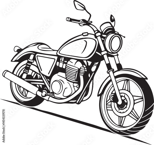 Motorcycle art silhouette vector design illustration.