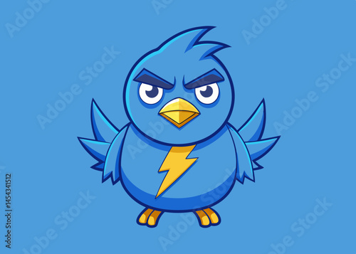 Wallpaper Mural Angry Blue Bird Cartoon Character Mascot Design Torontodigital.ca