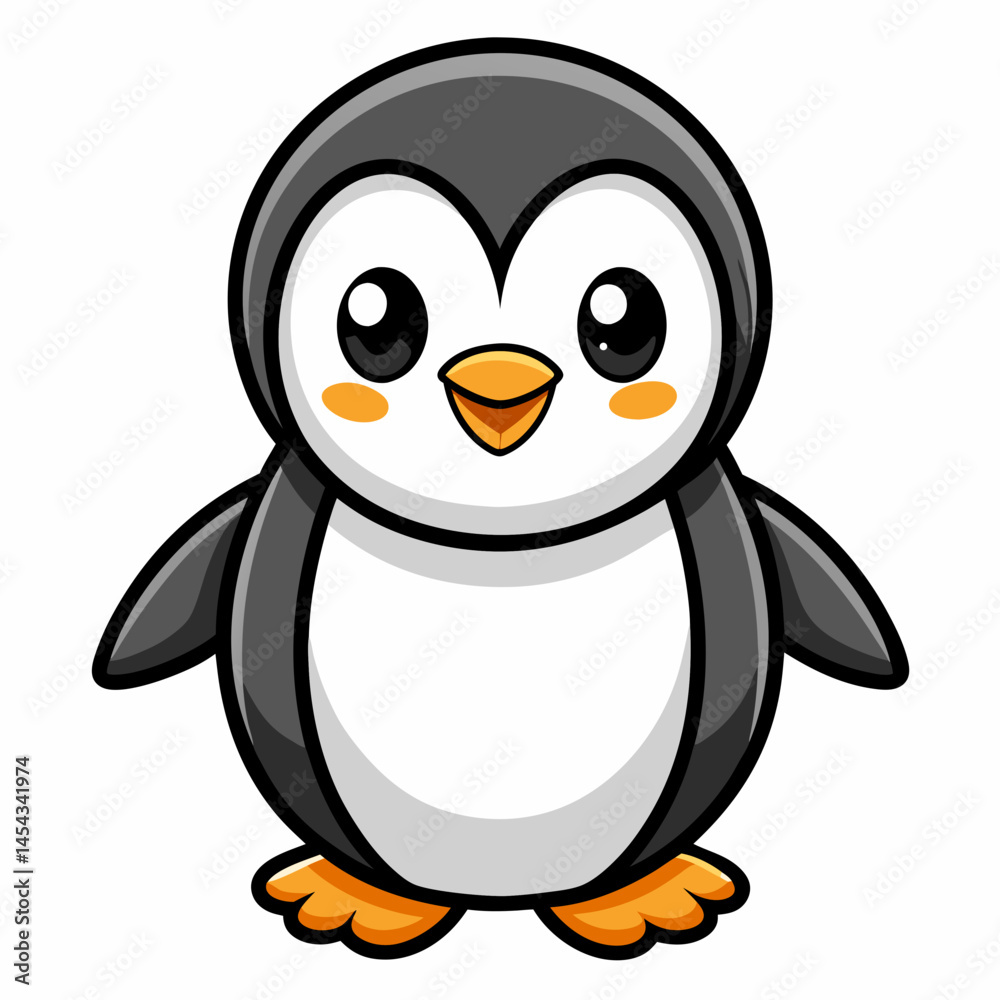 Obraz premium Adorable Cartoon Penguin Illustration for Kids