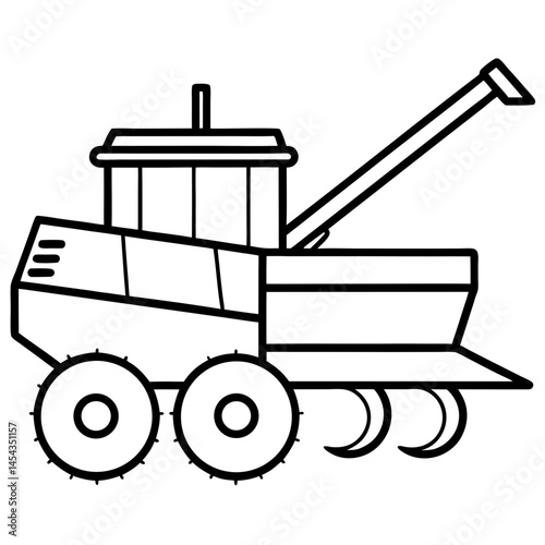 Minimal Harvester Vector on White