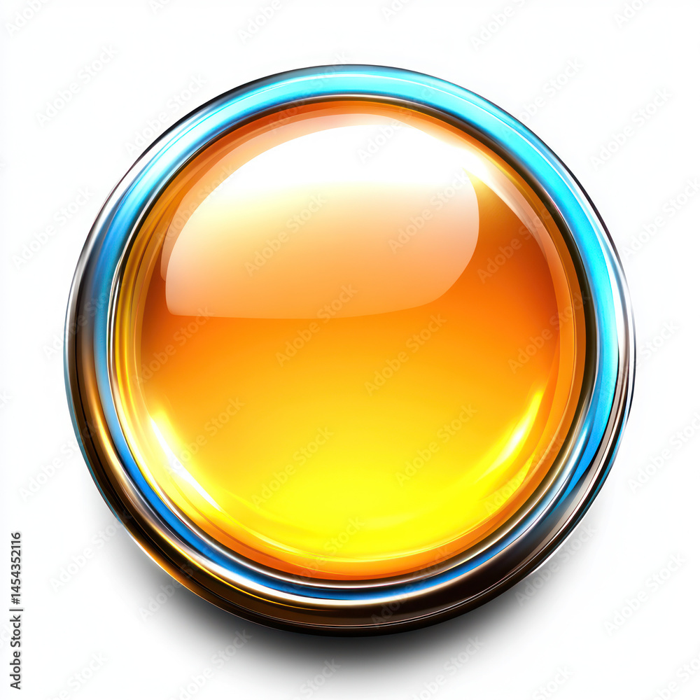 orange glossy button orange glossy button