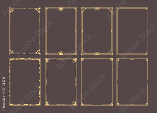 geometric border in Art Deco style