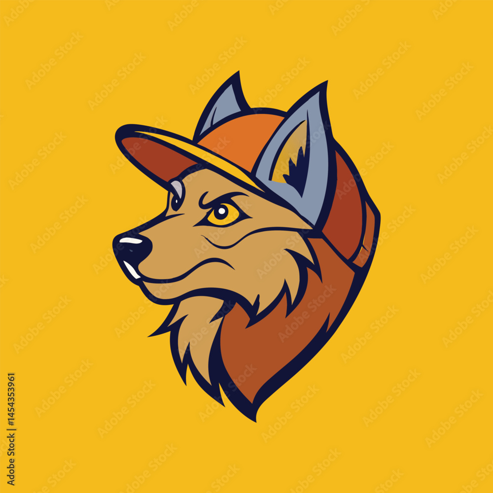 Obraz premium Wolf head mascot