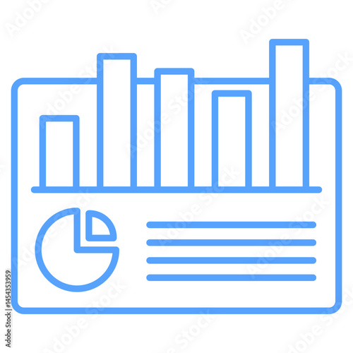 analytic icon blue style