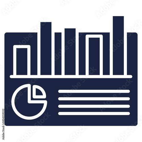 analytic icon blue style