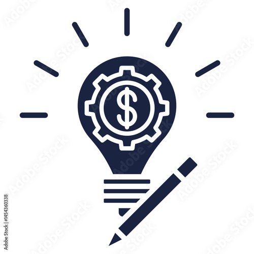 creative icon blue style