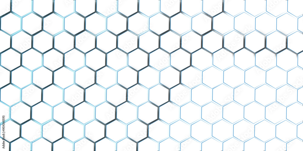 Fototapeta premium Seamless blue hexagonal pattern design with a technology texture creates a geometric honeycomb structure