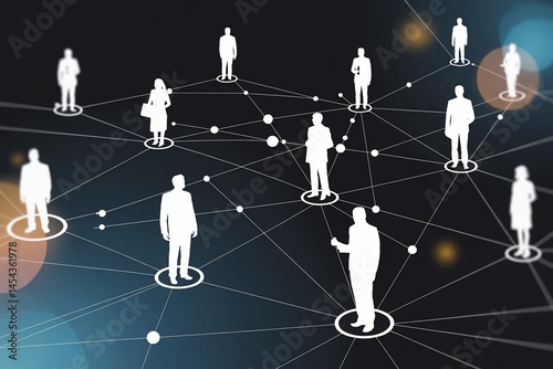 Business people network connections, teamwork, and communication.