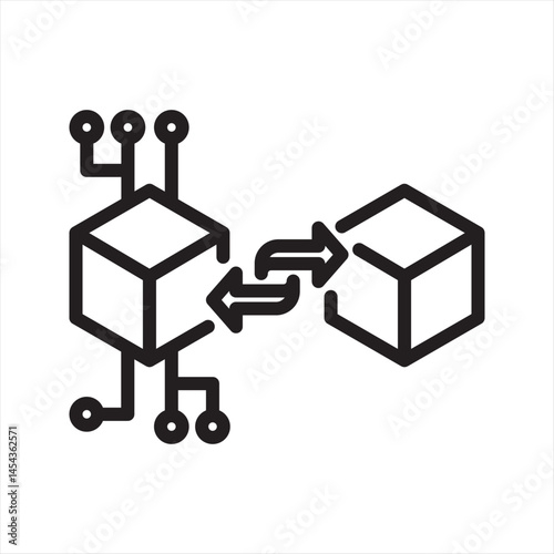 Product Transfer Learning simple line icon