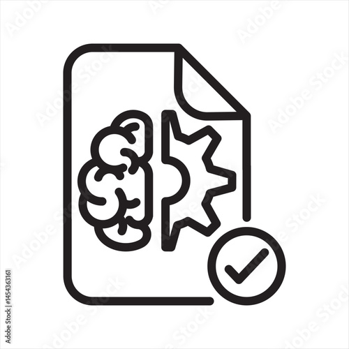 Model Evaluation simple line icon