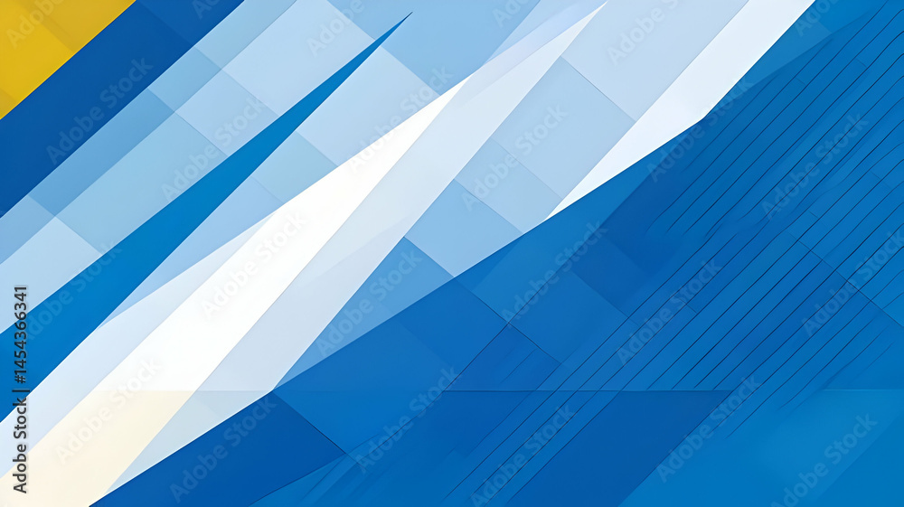 Fototapeta premium abstract design composed of blue and white geometric shapes