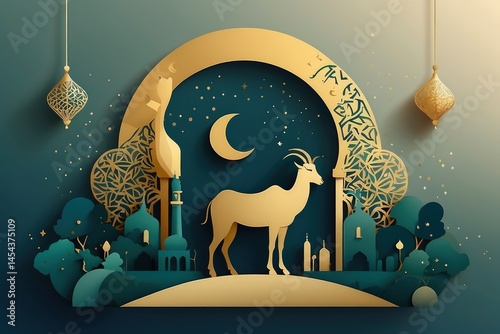 vector illustration of Eid Al-Adha Mubarak