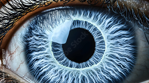 Close Up Of A Blue Human Eye
