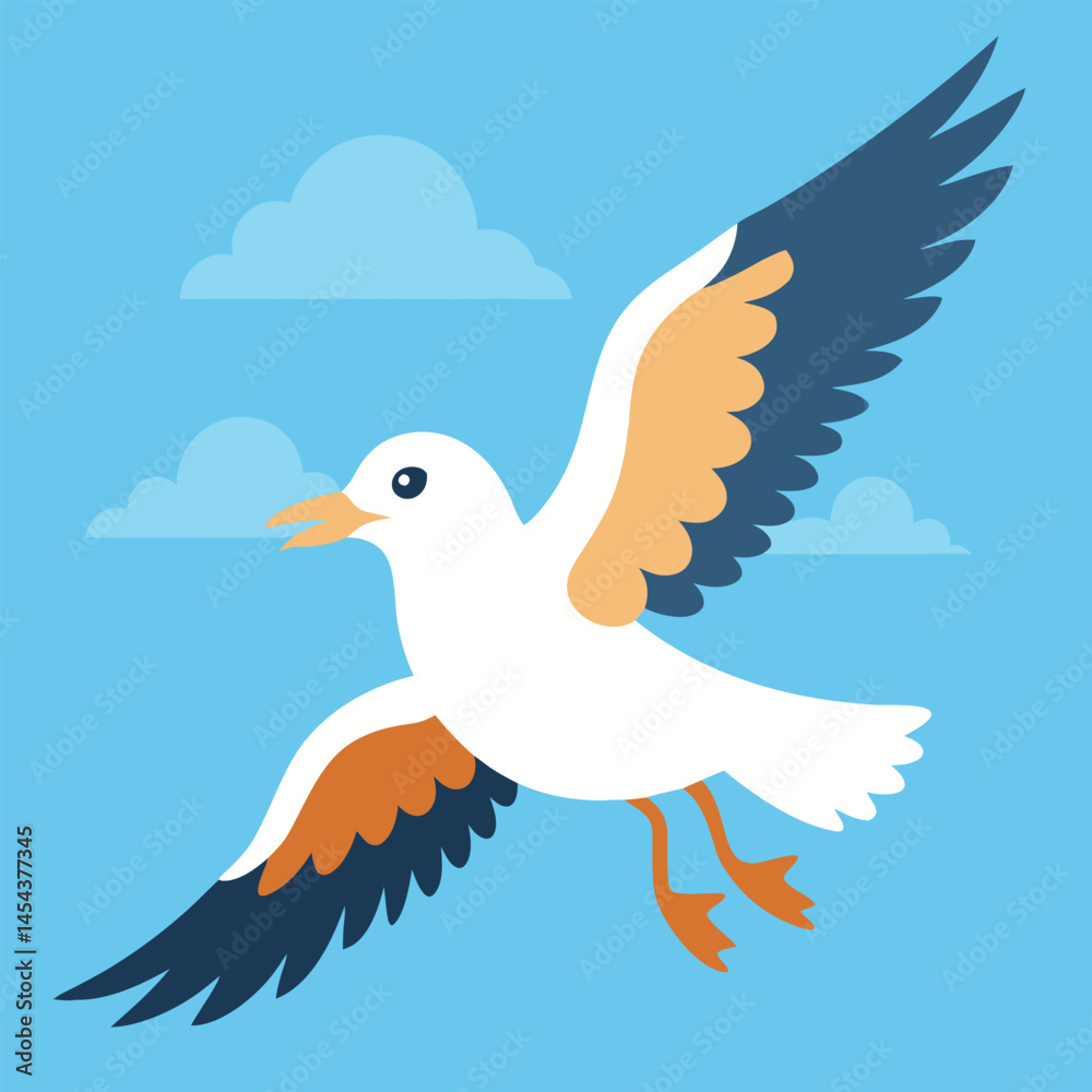 Naklejka premium seagull-flying(1).eps