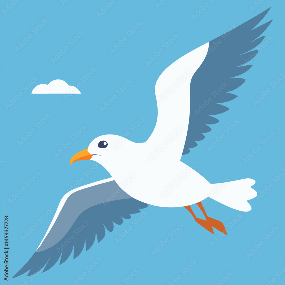 Obraz premium seagull-flying(7).eps