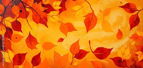 Swirling autumn leaves in burgundy, gold, and burnt orange Abstract painterly texture, deep, leaves