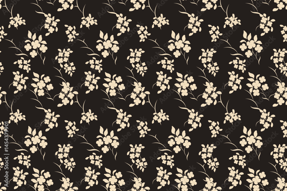 Seamless abstract flower blooming design. Pattern with floral seamless. Grunge textured abstract art vector with flower and plants in watercolor style.