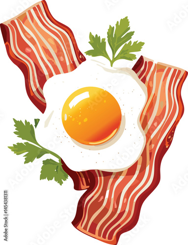 Fried egg and bacon combo